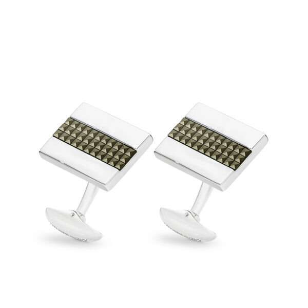 Mr Gregory Sterling Silver Marcasite Cuff Links | MRG-CL8