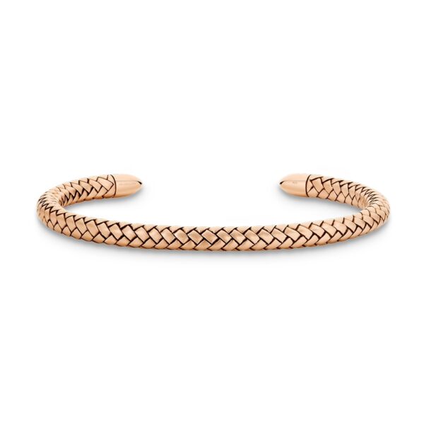 Mr Gregory Sterling Silver & Rose Gold Plated Chevron Cuff | MRG-BN8 65MM