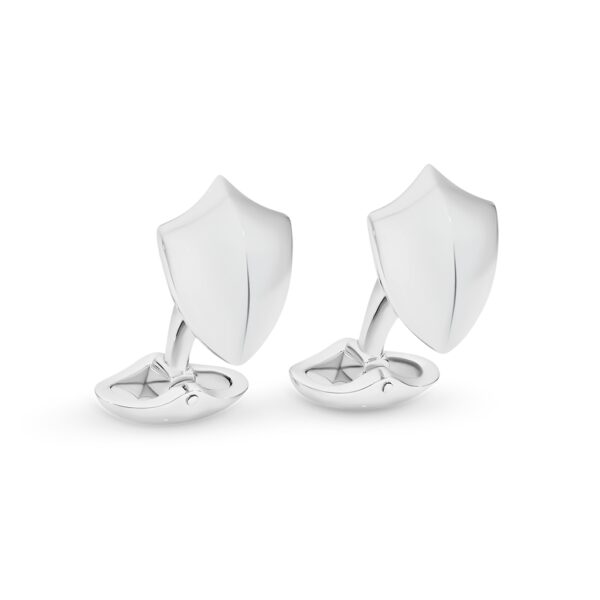 Mr Gregory Sterling Silver Shield Cuff Links | MRG-CL13