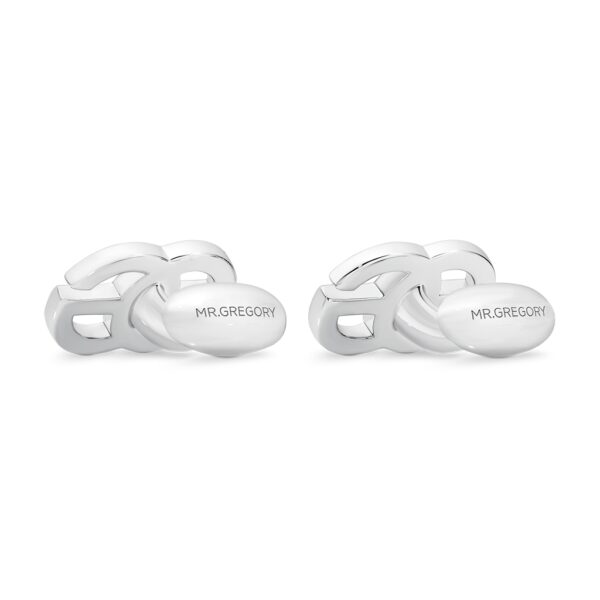 Mr Gregory Sterling Silver Signature Cuff Links | MRG-CL15