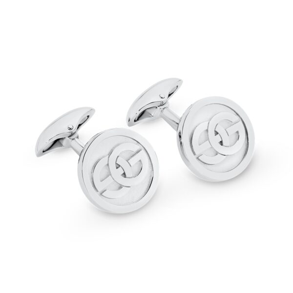 Mr Gregory Sterling Silver Signature Disc Cuff Links MRG-CL1