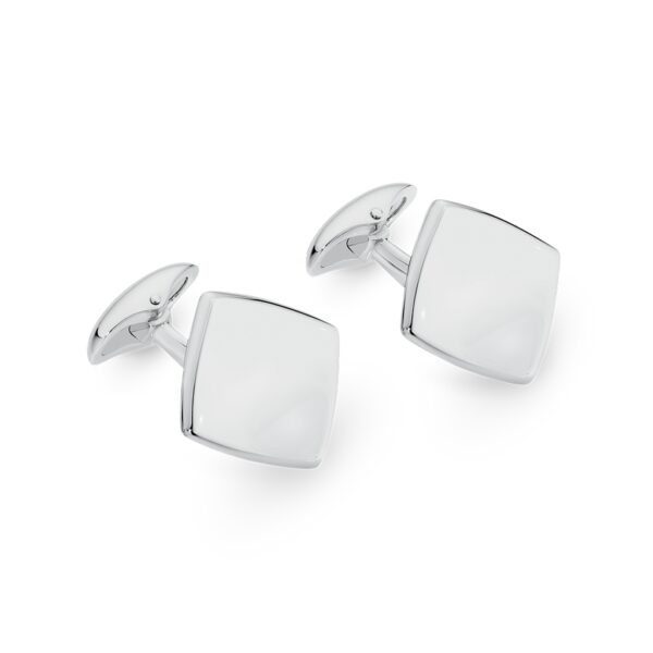Mr Gregory Sterling Silver Square Disc Cuff Links | MRG CL17