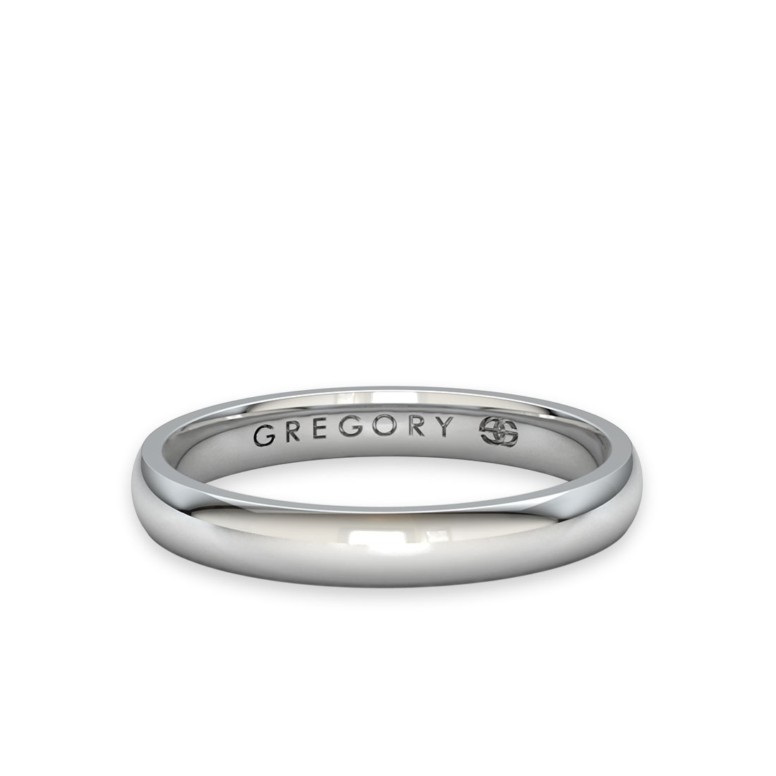 White Gold Classic Wedding Band