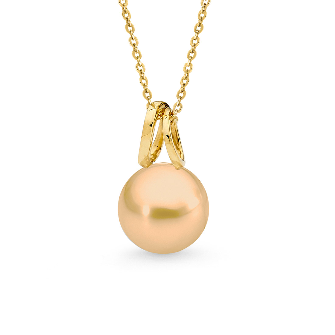 Allure Intense Gold South Sea Pearl Double Loop Pendant