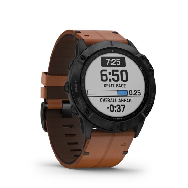 GARMIN Fenix 6X Sapphire 51mm Leather Band 010-02157-15