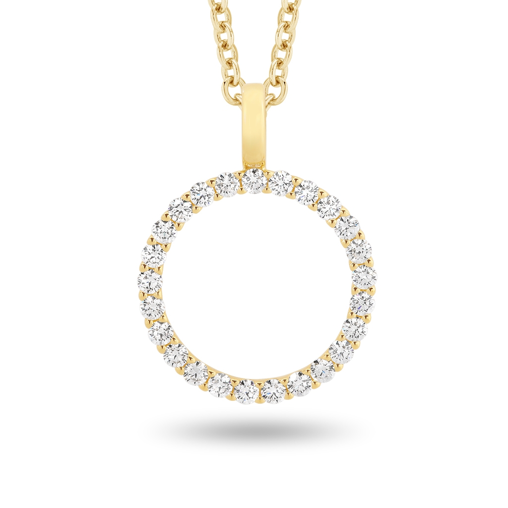 Diamond Eternity Pendant in Yellow Gold