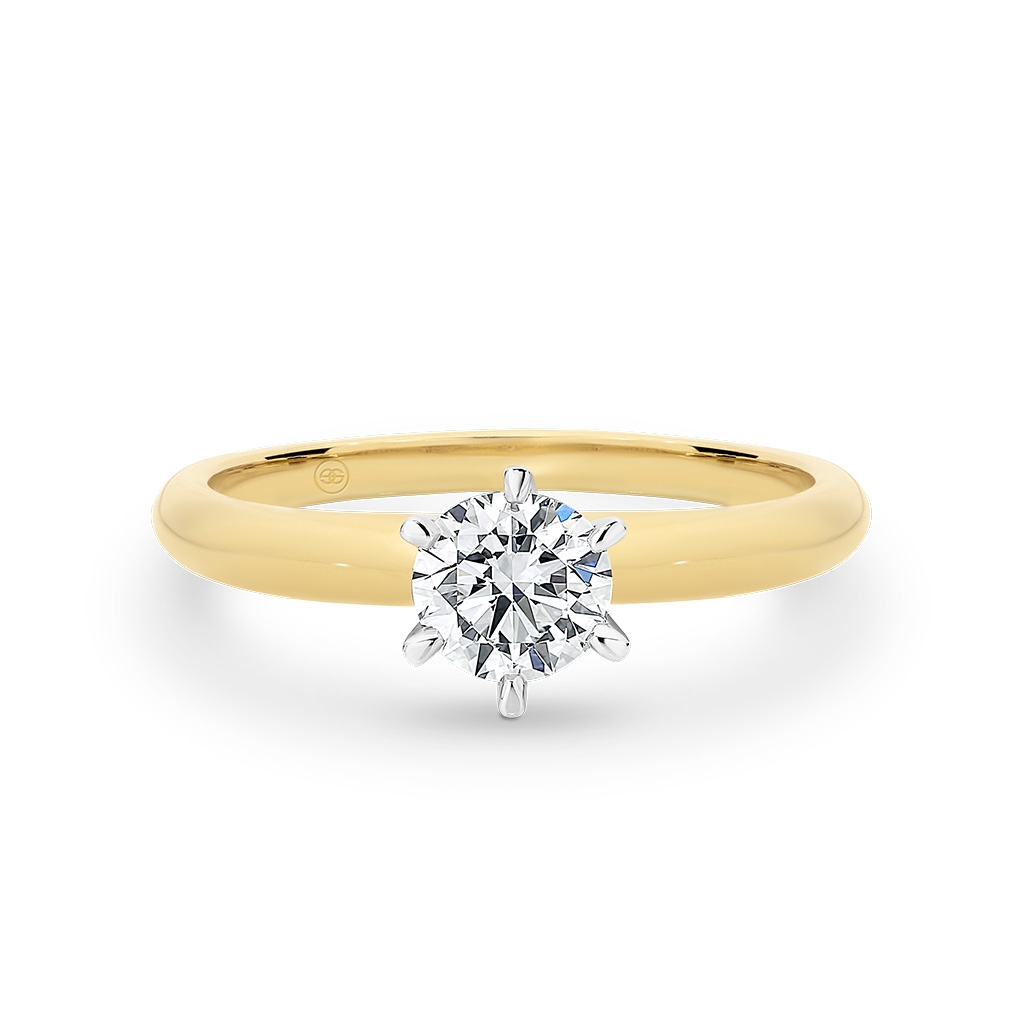 0.40ct Round Brilliant Two-Tone Solitaire Diamond Engagement Ring