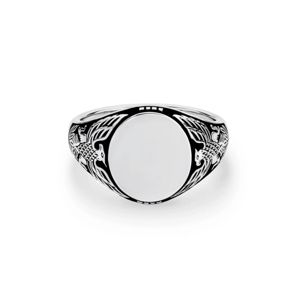 Mr Gregory Sterling Silver Eagle Signet Ring | MRG-R6