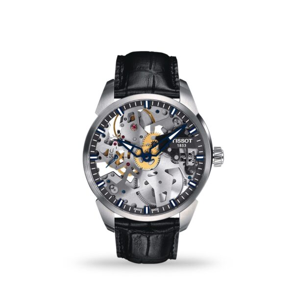 Tissot T-Classic T-Complication Squelette Mechanical 43mm Leather Strap T0704051641100