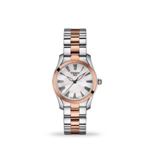 Tissot T-Lady T-Wave Stainless Steel Rose Gold Quartz 30mm Bracelet watch T1122102211301