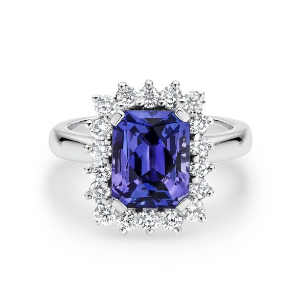 Icon Tanzanite and Diamond Cluster Ring. Model: E984