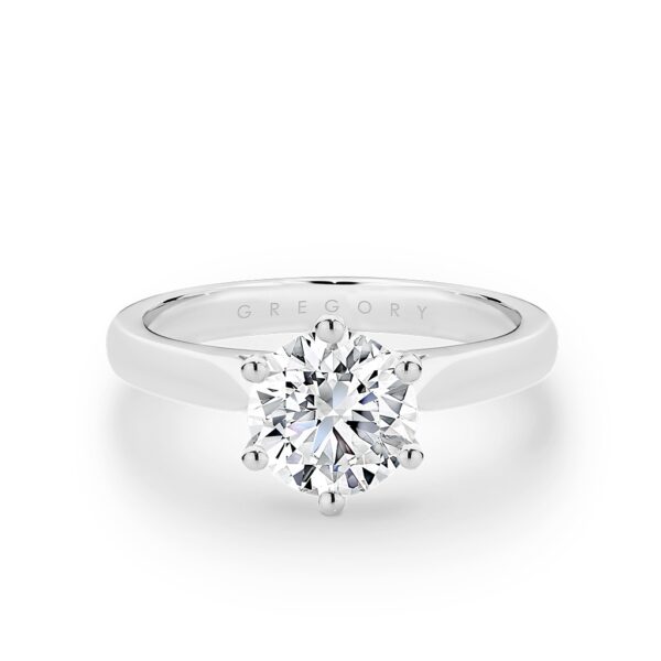Timeless Solitaire Round Brilliant Cut Diamond Engagement Ring A2260