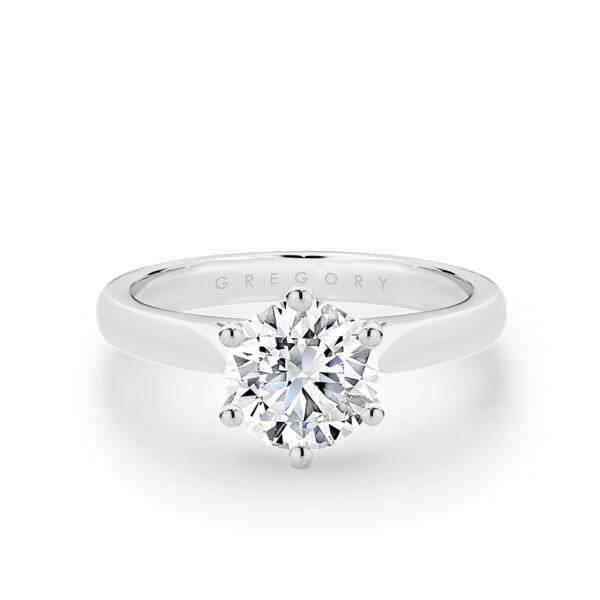 Timeless Solitaire Round Brilliant Cut Diamond Engagement Ring A2260