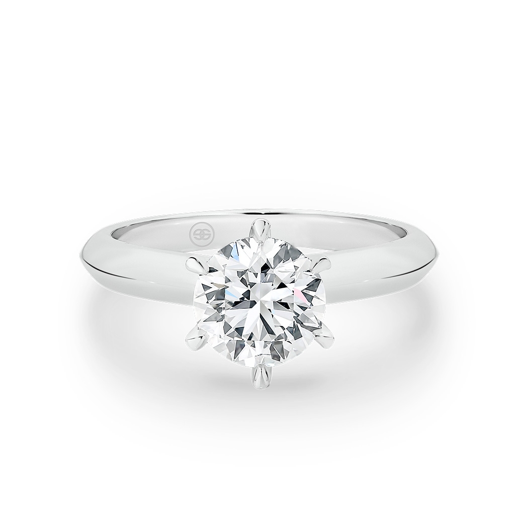 1.00ct Round Brilliant Solitaire Diamond Engagement Ring