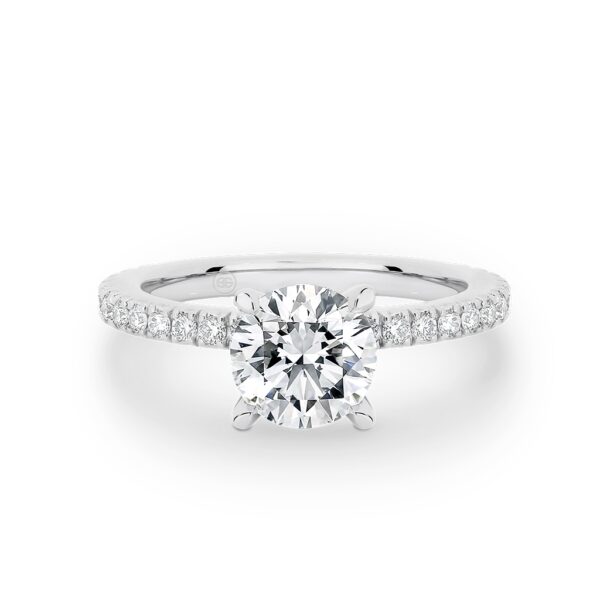 Round Brilliant Diamond Band Engagement Ring A2271