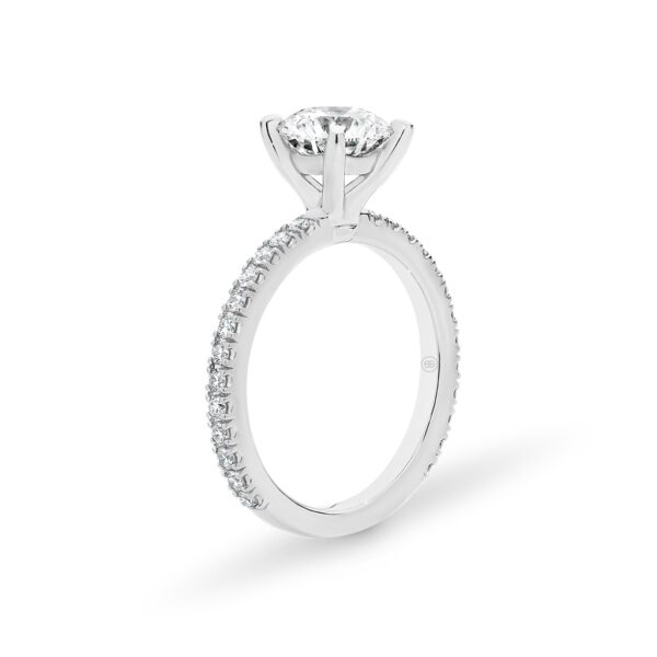 Round Brilliant Diamond Band Engagement Ring A2271