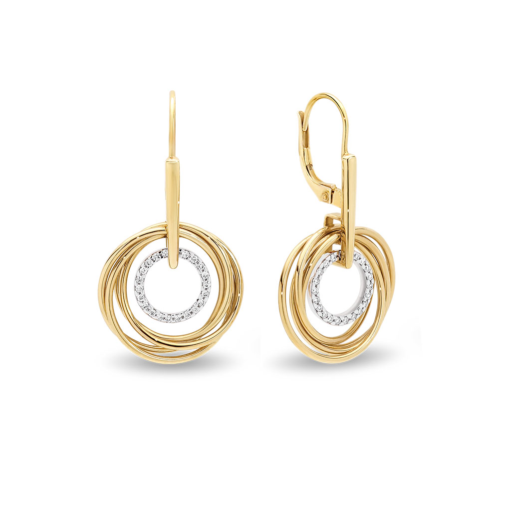Circle Diamond Drop Earrings | Gregory Jewellers