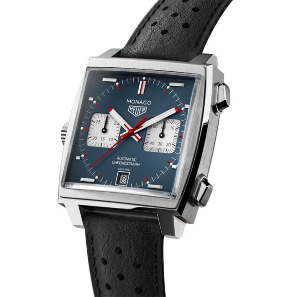 TAG HEUER Monaco Automatic 39mm Leather Strap. CAW211P.FC6356
