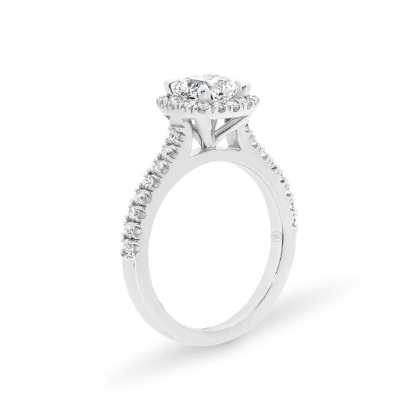 Cushion Cut Halo Diamond Engagement Ring. Model: A2288