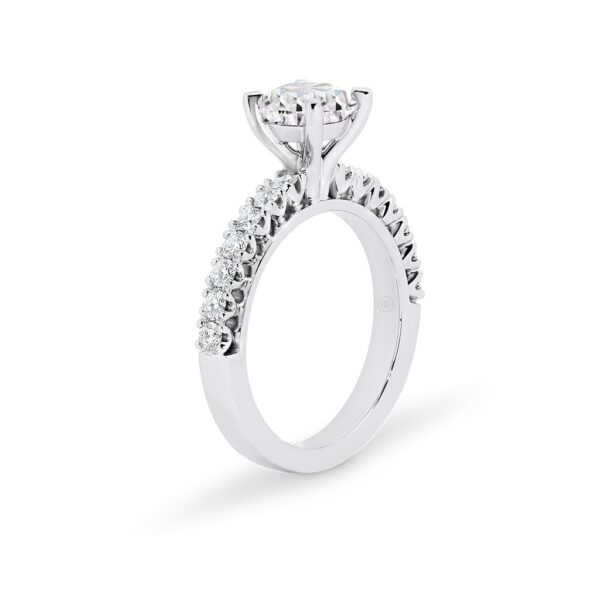 Round Brilliant Diamond Band Engagement Ring. Model: A2341