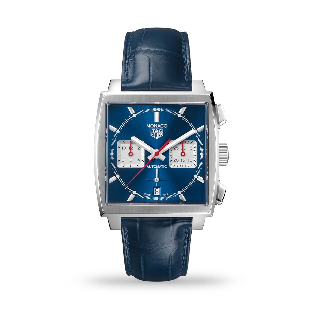 TAG Heuer Monaco Automatic 39mm Blue Leather Strap