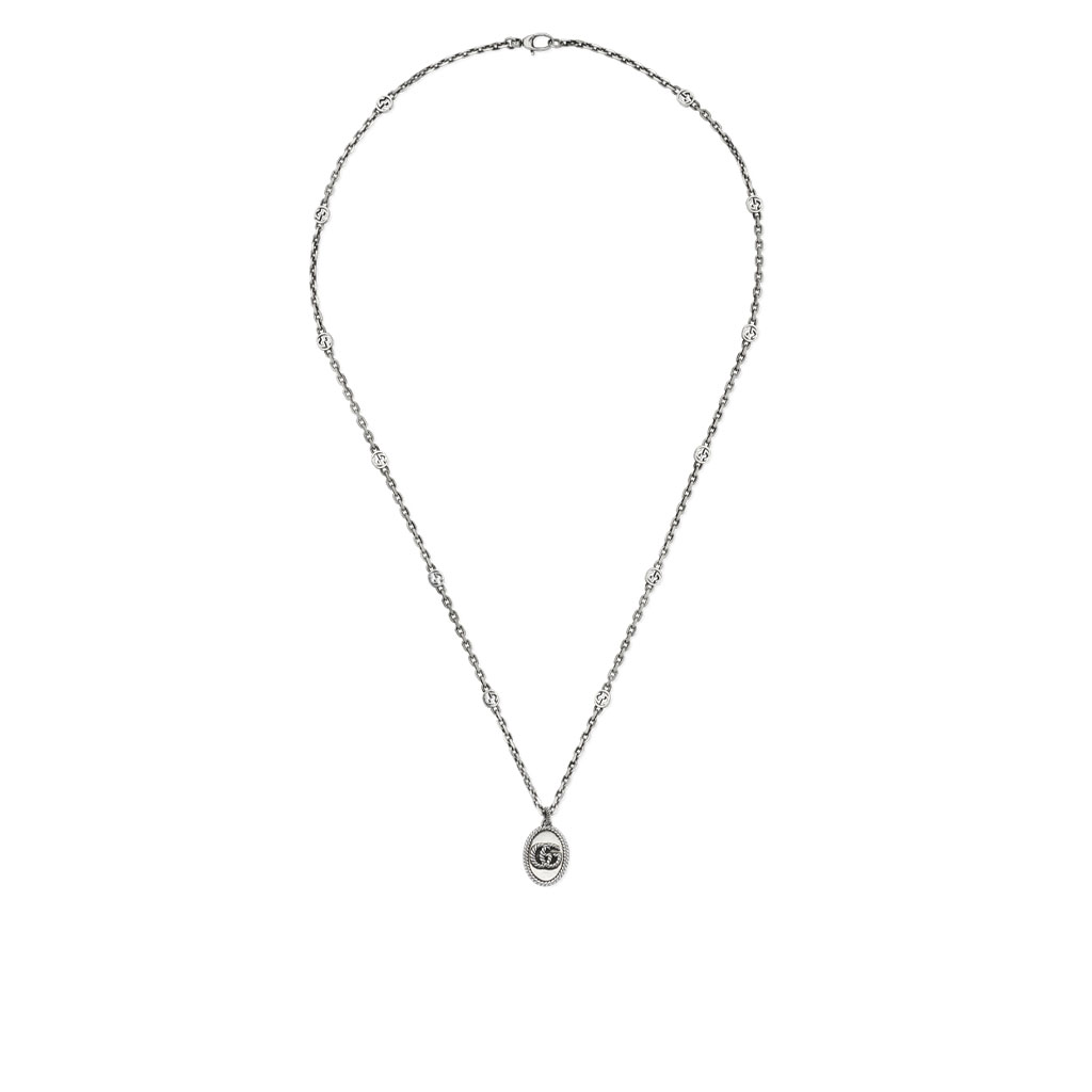 Gucci Double G Necklace in Aged Silver | Gregory Jewellers