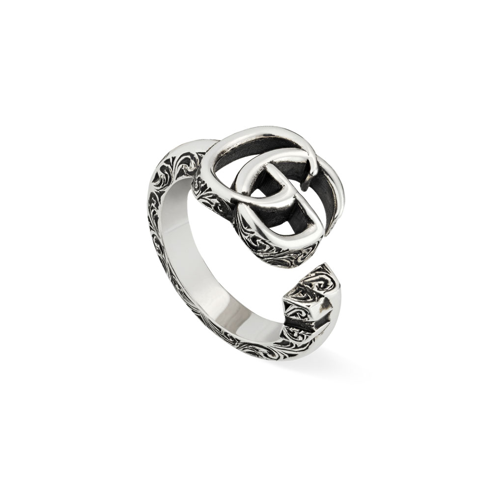 gucci double g ring silver