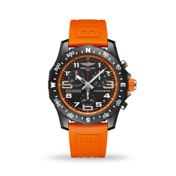 Breitling Endurance Pro SuperQuartz™ Breitlight® 44mm Orange Rubber Strap. X82310A51B1S1