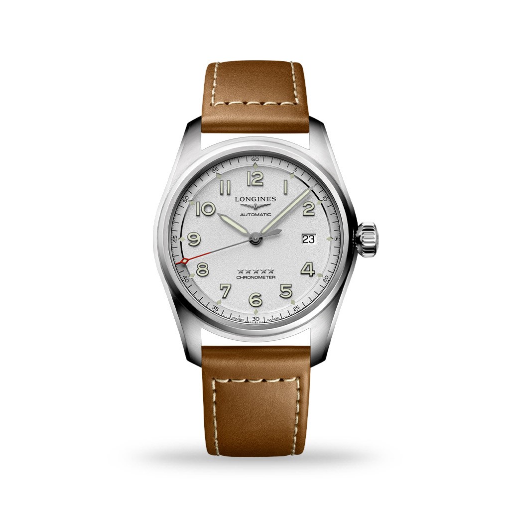Longines Spirit Automatic 40mm Light Brown Leather Strap