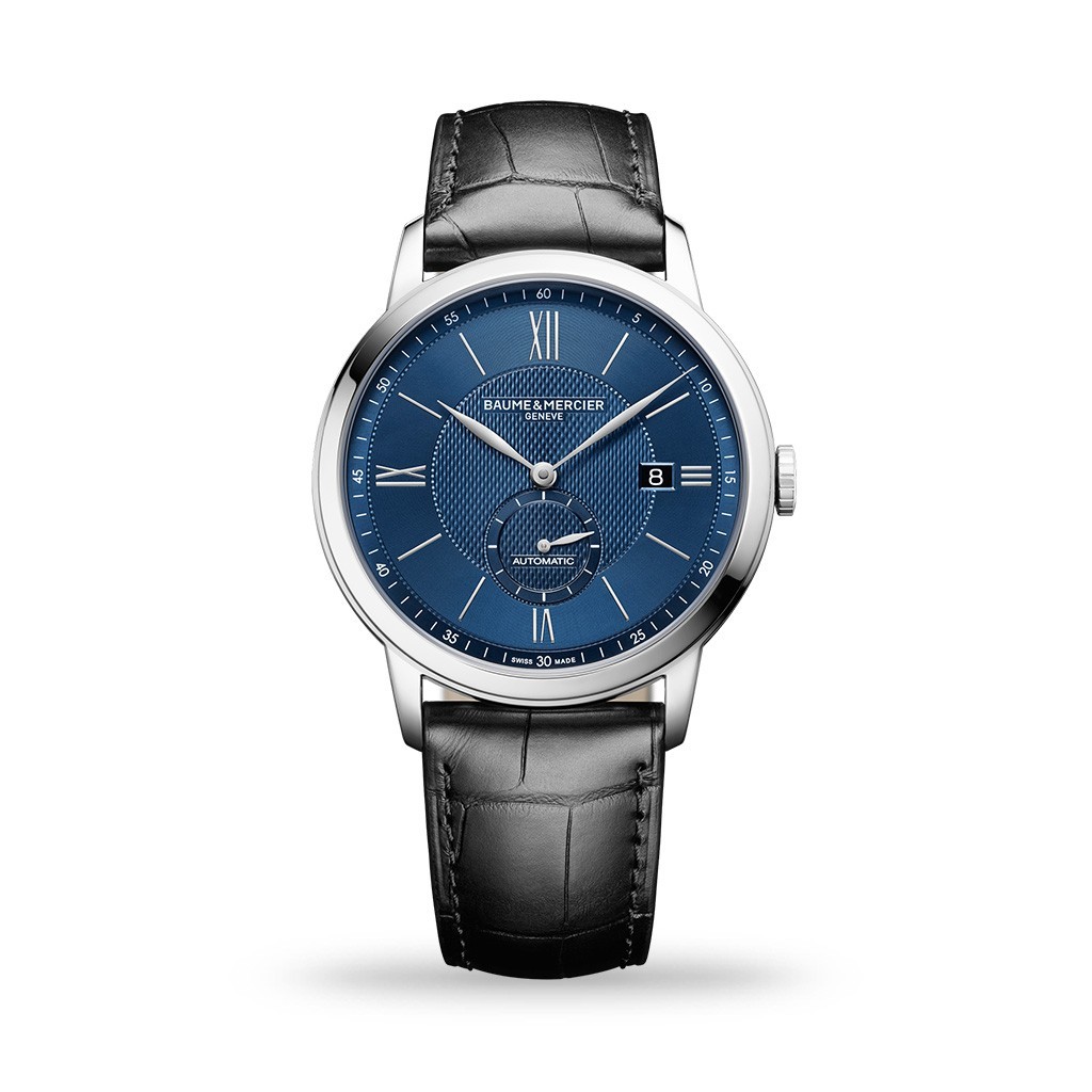 Baume & Mercier Classima Automatic Blue Dial 42mm Alligator Strap M0A10480