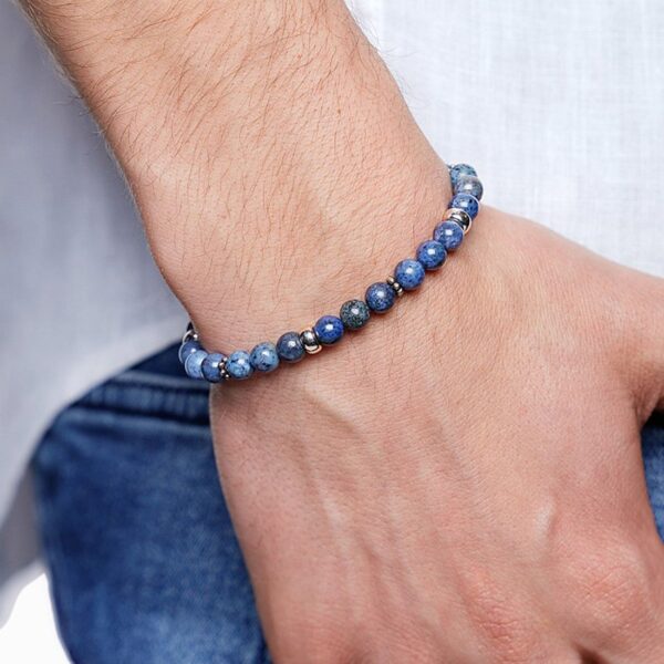 Nialaya Jewellery - Blue Beaded Bracelet MSRD6_003