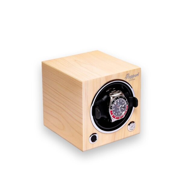 Rapport Maple Wooden Evo Cube Single Watch Winder - EVO32 Left