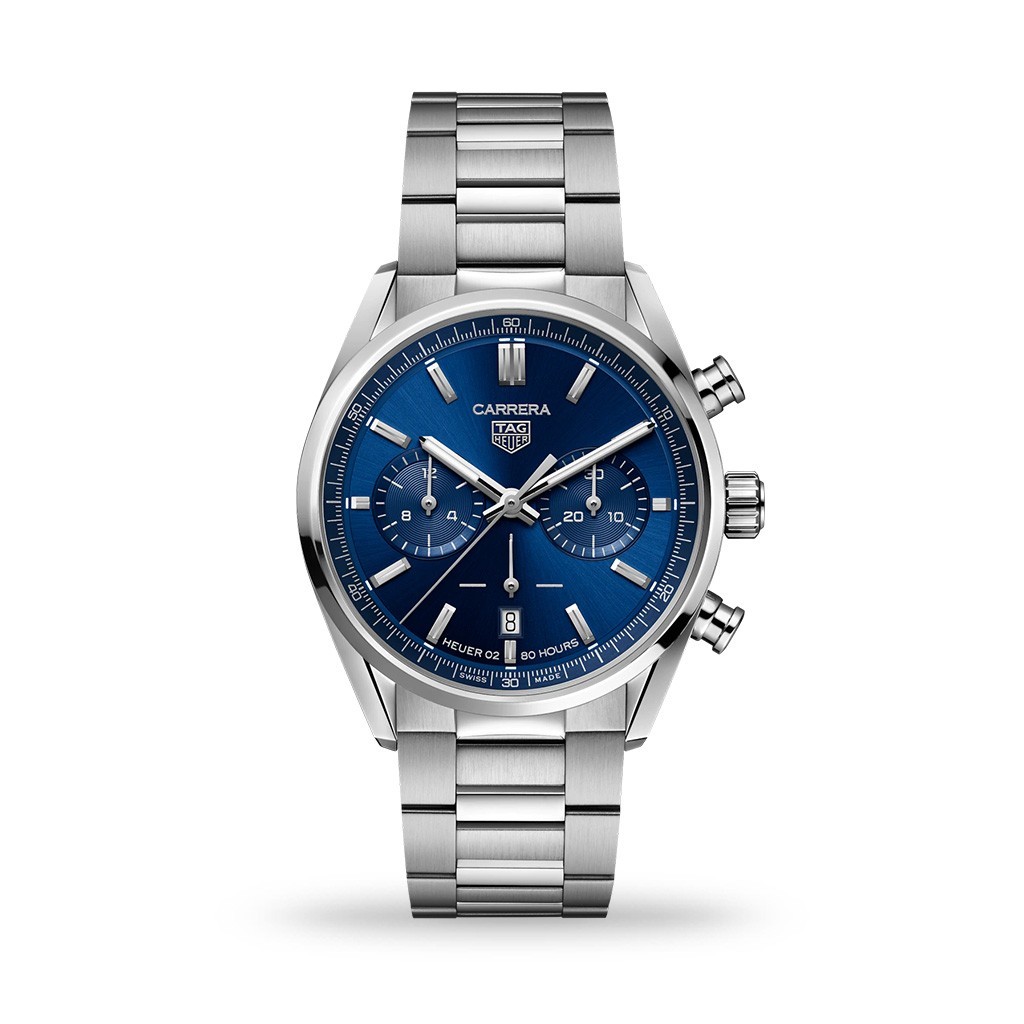 TAG Heuer Carrera Automatic Chronograph Blue Dial 42mm Bracelet