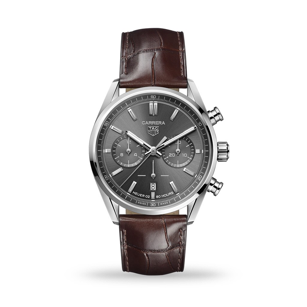 Tag heuer carrera chronograph leather strap outlet