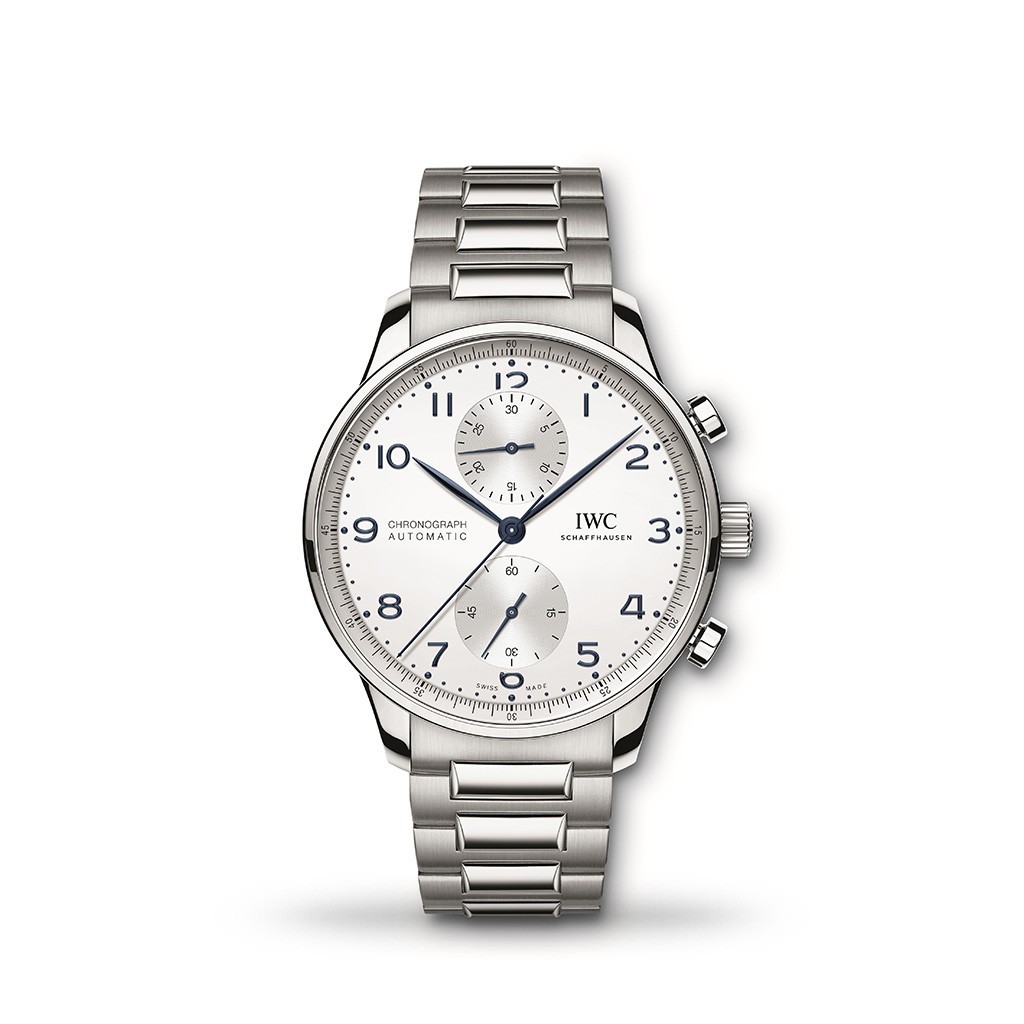 IWC Portugieser Chronograph 41mm Silver Plated Dial Bracelet