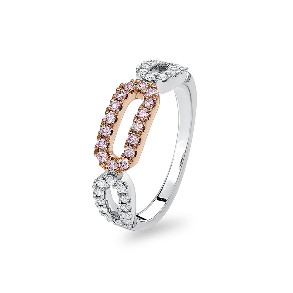 Kimberley White & Argyle Pink Diamond Blush Amaya Ring
