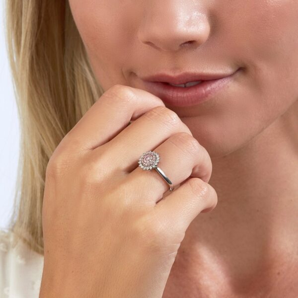 White & Argyle Pink Diamond Blush Santini Cluster Ring | BPR-RDCPB0601