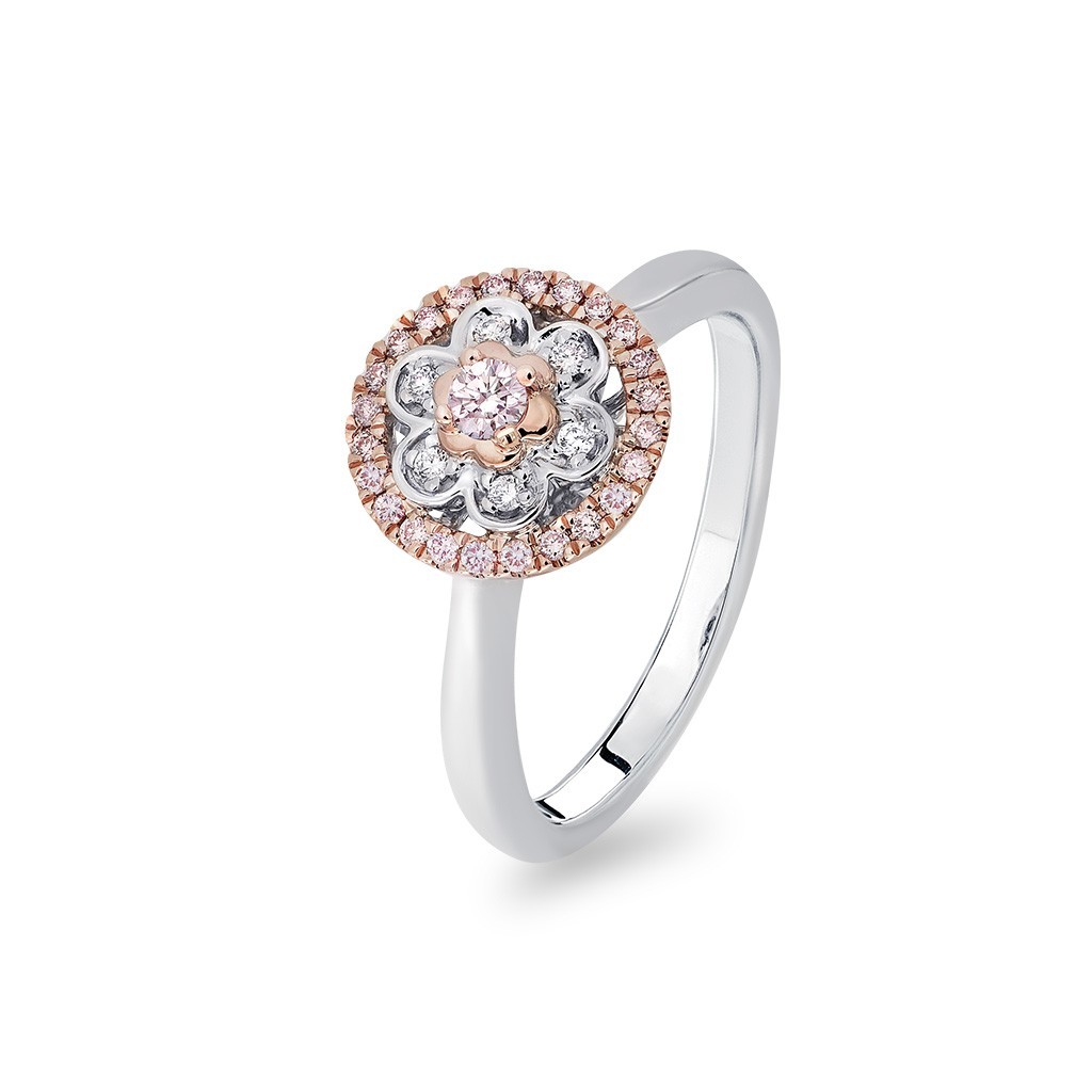 White & Argyle Pink Diamonds Blush Arabella Ring