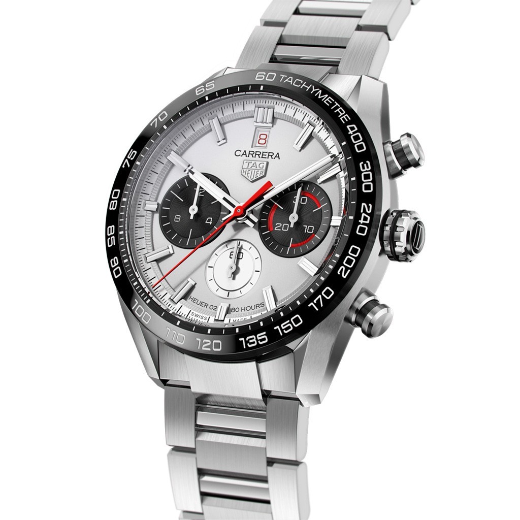 TAG HEUER Carrera Automatic Chronograph Grey Dial 44mm Bracelet