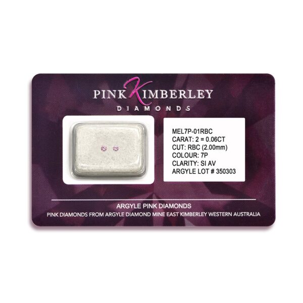 Pink Kimberley Diamonds Loose Argyle Pink Diamonds Seal 2=0.06ct 7P/SIAV MEL7P-01RBC-302215