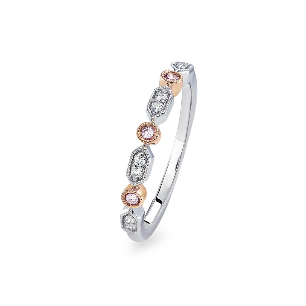 Kimberley White &#038; Argyle Pink Diamond Babette Ring