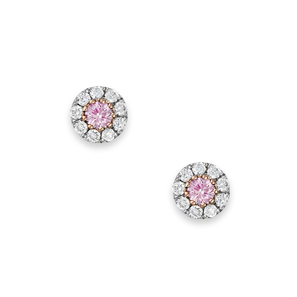Kimberley White & Argyle Pink Diamond Angellier Earrings