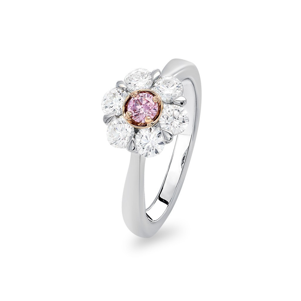 Kimberley White &#038; Argyle Pink Diamond Peony Grand Ring