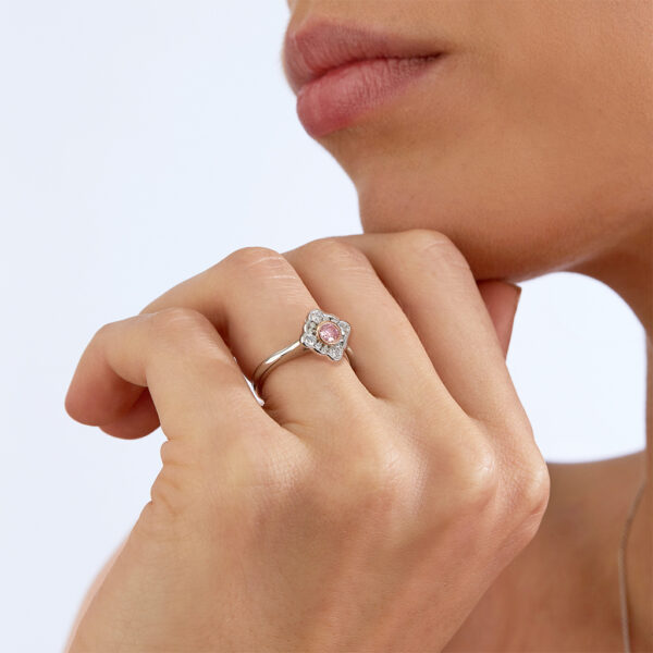 Kimberley White & Argyle Pink Diamond Persephone Ring | PKR-RDSPB2507