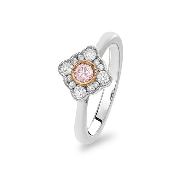 Kimberley White & Argyle Pink Diamond Persephone Ring | PKR-RDSPB2507
