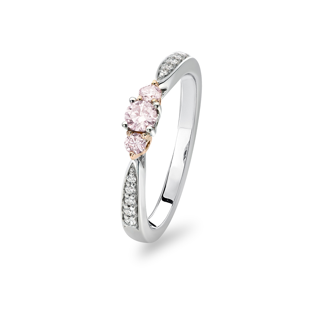 Kimberley White &#038; Argyle Pink Diamond Trilogy Aspen Ring