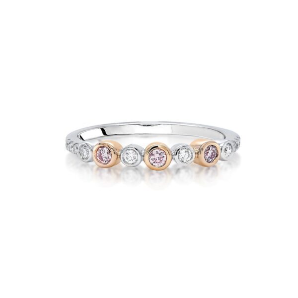 Kimberley White & Argyle Pink Diamond Mina Ring | PKW-RDHBB1001