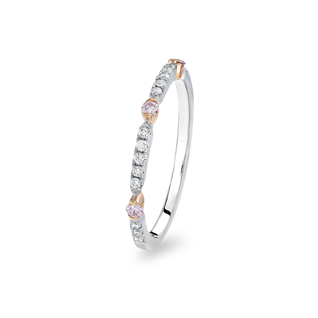 Kimberley White &#038; Argyle Pink Diamond Betti Ring