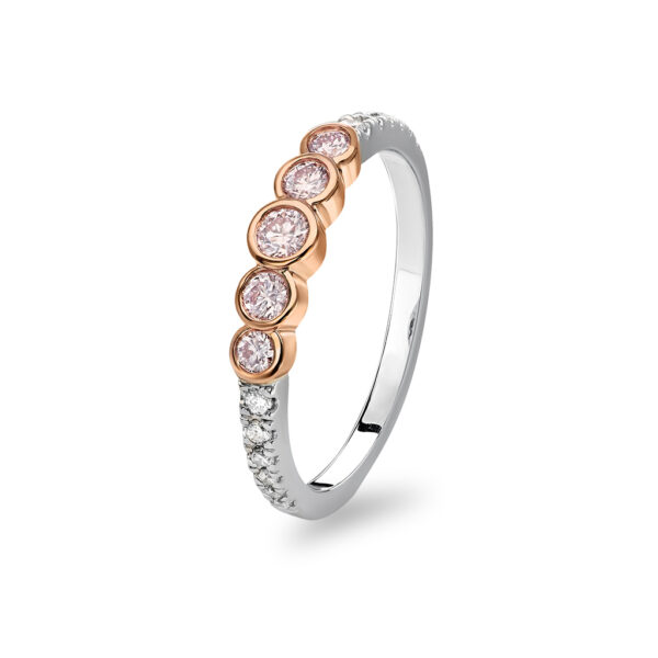 Kimberley White & Argyle Pink Diamond Chloe Ring | PKW-RDHPB1001