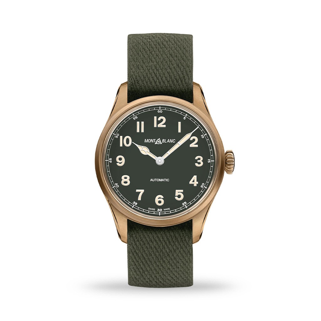 Montblanc 1858 Automatic 40mm Khaki Green Nato Strap